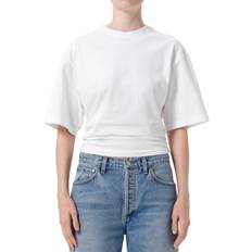 Denim - Women T-shirts Agolde Shari Sculptural Tee - White