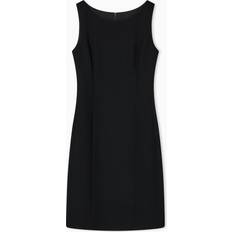 Dresses Emporio Armani Waffle Weave Technical Fabric Sheath Dress - Black