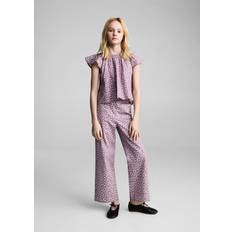 Ruffles Blouses & Tunics Children's Clothing Mango Printed Cotton Blouse Kids - Pink