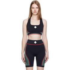 Casablanca Underwear Casablanca Check Jacquard Seamless Sport Bra - Black Mint