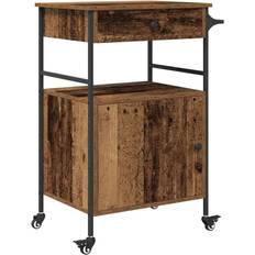 Mahogni Rulleborde vidaXL Køkkenvogn Gammelt Træ 56 x 43 x 89.5 cm Rullebord