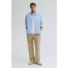 H&M Regular Fit Short-sleeved Shirt - Light Blue/Checked