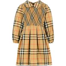 Buttons - Everyday Dresses Burberry Burb Ida Check Cotton Poplin Dress - Sand Beige