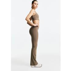 H&M Ladies Flared Sports Leggings SoftMove - Dark Beige