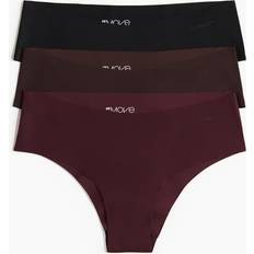 Sportswear Garment - Women Knickers H&M Ladies 3-Pack Sports Hipster Briefs - Burgundy/Dark Brown