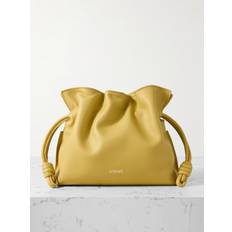 Yellow Clutches Loewe Flamenco Mini Leather Clutch - Black