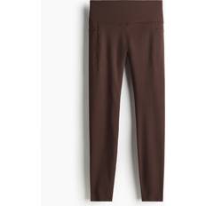 Tights & Stay-Ups H&M Ladies Pocket Detail Sports Leggings - Warm Brown