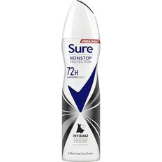 Sprays Deodorants Sure Non Stop Invisible Protection 72hr Invisible Black & White Antiperspirant Deo Spray 150ml