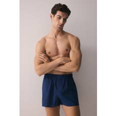 Rutiga Kalsonger H&M Herr Vävda Boxershorts - Blå/Rutig