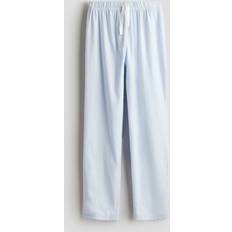 Randiga Pyjamasar Barnkläder H&M Pyjamasbyxa i Bomull - Ljusblå/Randig