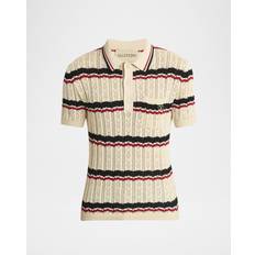 Herre - V-udskæring Polotrøjer Valentino Bomuld T-shirt - Beige