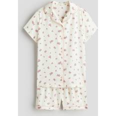 Florals Night Garments H&M Girls Floral Satin Pyjamas - White