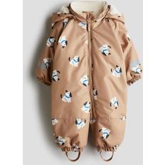 Beige Regnoveraller H&M Baby Vattenavvisande Overall - Beige/Hundar
