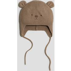 Bruna Mössor H&M Baby Beanie Med Knytband - Brun