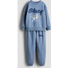 H&M 2-Delat Sweatshirtset - Blå/Bluey