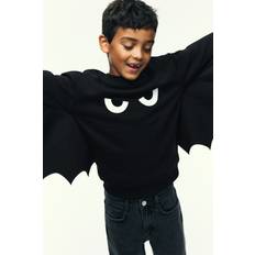 H&M Overdele Børnetøj H&M Flagermus Sweatshirt Med Applikation - Sort/Flagermus
