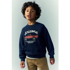 H&M Pojke Arizona Sweatshirt Med Tryck - Dark Blue/Arizona