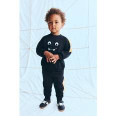 H&M Baby Appliquéd Sweatshirt Set - Svart/Monster