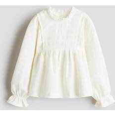 Flickor Blusar & Tunikor H&M Strukturmönstrad Blus Trikå - Flicka