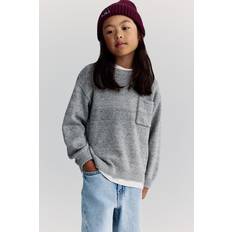 H&M Pojke Stickad Bomullströja - Grå
