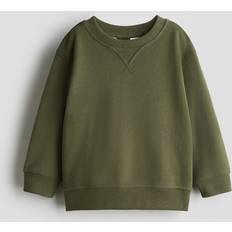 H&M Pojke Sweatshirt Med Crewneck - Khakigrön