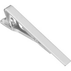Men Tie Clips on sale Uxcell Skinny Necktie Bar Pinch Clips With Box - Silver Tone