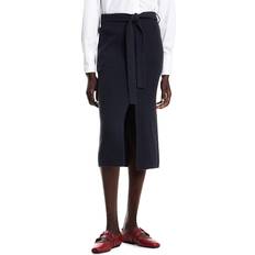 Skirts Emporio Armani Wool Long Skirt With Slit And Belt