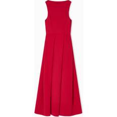 Dresses Emporio Armani Techno Cady Sleeveless Pleated Midi Dress - Diamond Red
