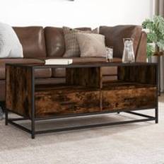 Furniture Berkfield Home Smoked Oak 100x50x45 cm Coffee Table