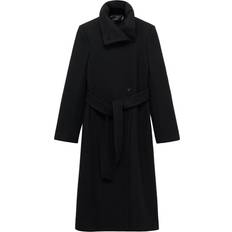 Mango Manteco Wool Coat With Belt - Black