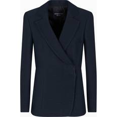 Women Blazers Emporio Armani Icon Blazer In Flowing Armure Fabric