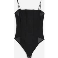 5XL Bodys Good American Mesh Corset Bodysuit - Black