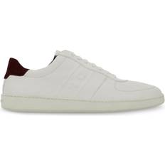 Ferragamo Sneakers Ferragamo Läder Snörskor Med Bourgogneinsats - Vit