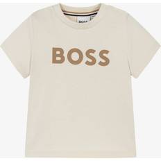 Beige T-shirts BOSS Ivory Cotton Logo T-Shirt - 18 Month