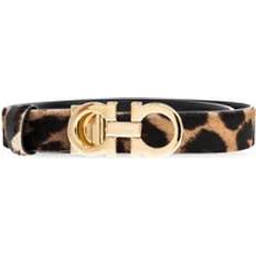 Natural Belts Ferragamo Adjustable Gancini Belt - Beige