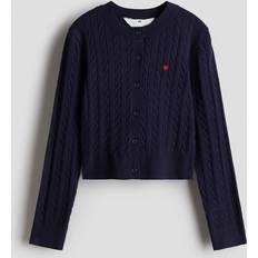 Koftor Barnkläder H&M Kabelstickad Kofta - Marinblå