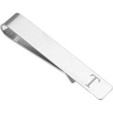 Men Tie Clips on sale Uxcell Initial Letter T Necktie Tie Bar Pinch Clips - Silver Tone