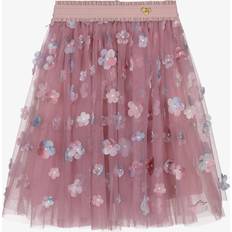 3-6M Skirts Children's Clothing Angel's Face Lilac Pink Tulle Flowers Skirt - Pink