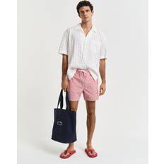 Herre - Ventilerende Badetøj Gant Seersucker Badeshorts - Ruby Red