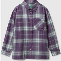 XXL Shirts United Colors of Benetton Plaid Shirt In 100% Cotton - Mauve
