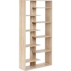 Modular Shelves Beliani 8 Tier Bookcase Fontas 180 cm Light Brown Book Shelf