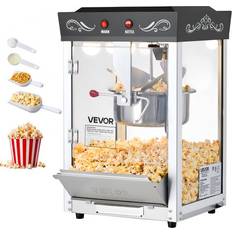VEVOR Countertop Popcorn Popcorn Popper Maker 800W 8oz Kettle 48 Cups Black