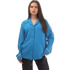 Off-White Sleepwear Off-White Cady Long-Sleeved Pyjama Top - Uk Blue/White