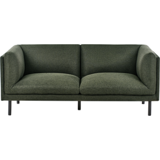 2 Seater - Corner Sofas Beliani Vorgod Fabric Dark Green Sofa 2 Seater