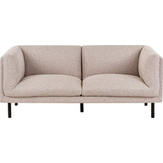 2 Seater - Corner Sofas Beliani Vorgod Fabric Light Brown Sofa 2 Seater