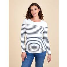 Stribede Graviditets- & Ammetøj JoJo Maman Bébé Navy Ecru Stripe Long Sleeve