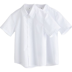 Solid Colours Shirts Children's Clothing H&M Easy Iron School Shirts - White (1086875001)