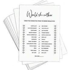 Shein 20pcs Bridal Shower Games Who Knows The Bride Best Cards