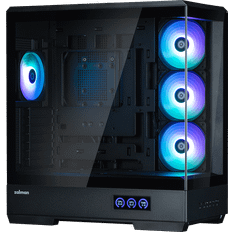 Zalman P50 DS ATX Case Tempered Glass Panoramic View - Black