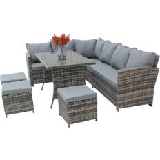 Synthetic Rattan Garden & Outdoor Furniture Birchtree Patio Conservatory RFS04 Outdoor Lounge Set